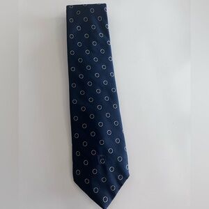 Pierre Cardin Dark Blue Circle Pattern Tie